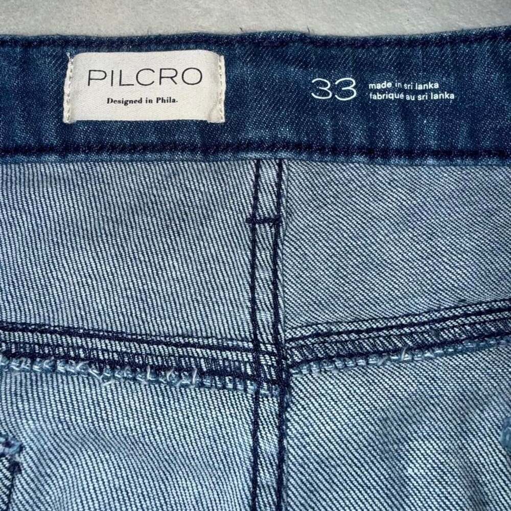 Pilcro High-Waisted Flared Jeans Navy Blue Size 33